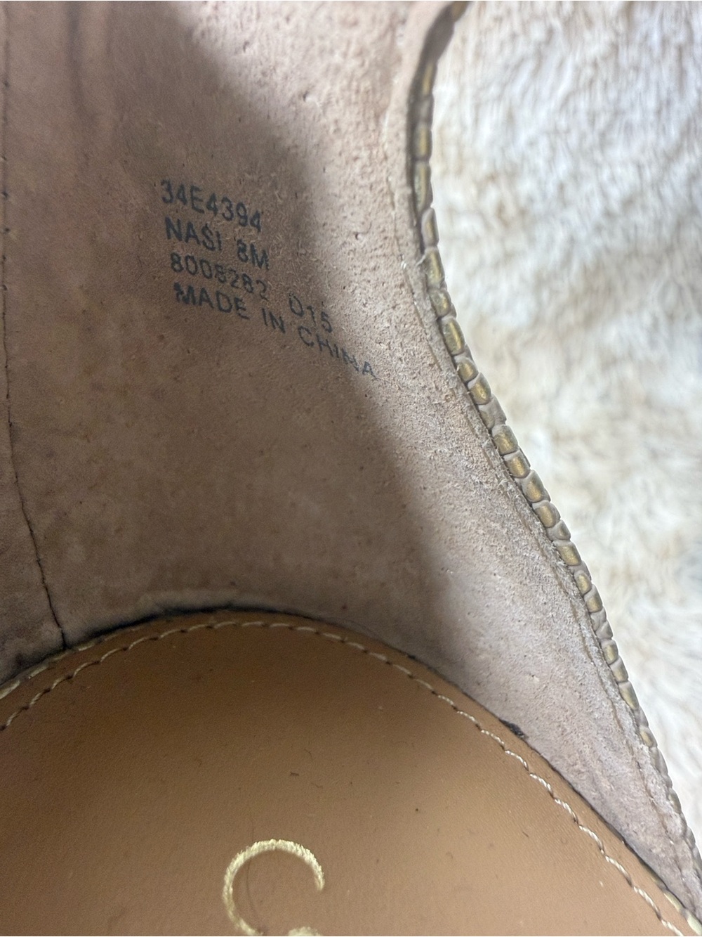 NWT CALVIN KLEIN Gold T-Strap High Heel Sandals - Picture 8 of 12